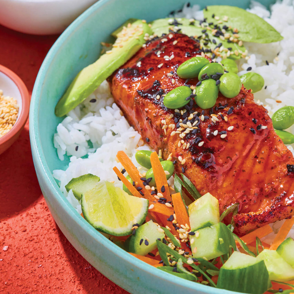 Teriyaki Salmon Bowl Secret Island