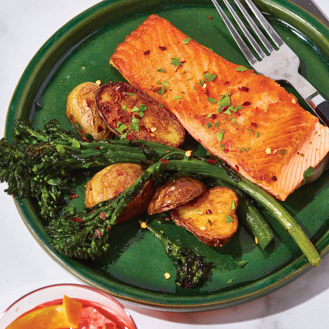 Roasted Salmon, Potatoes and Broccolini Recipe