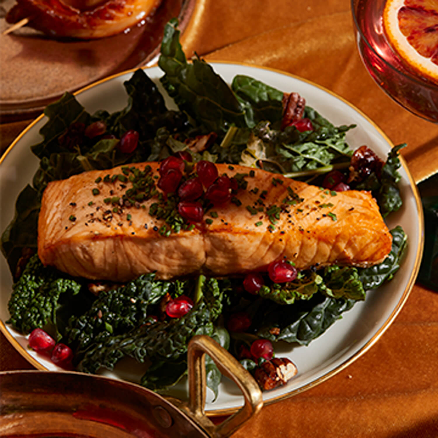Roasted Secret Island Salmon and Kale Salad Recipe
