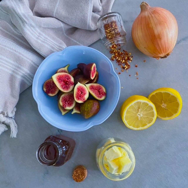 Pan Roasted Secret Island Salmon with Caramelized Figs + Onions Recipe