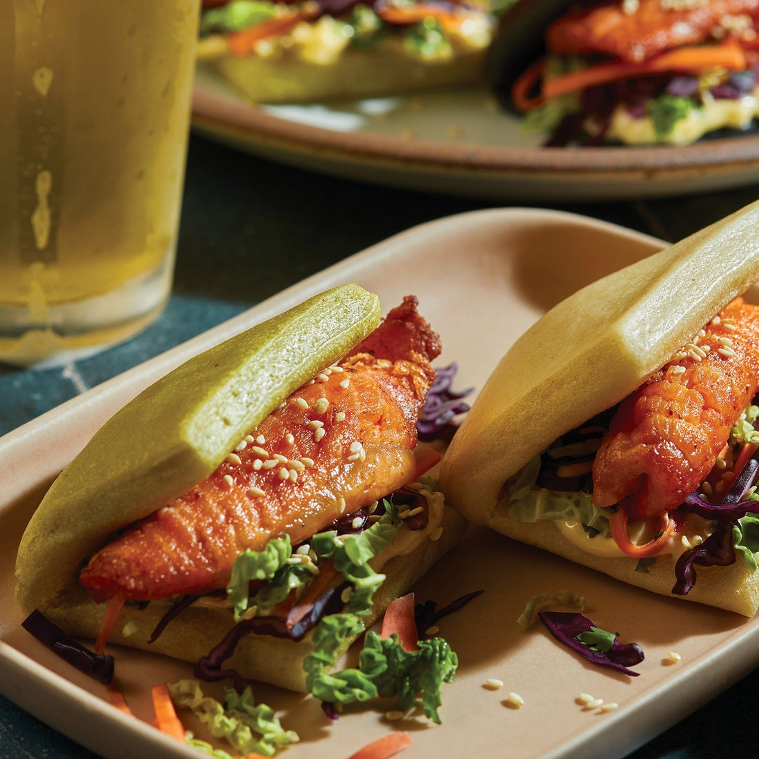 Salmon Bacon Bao Buns Recipe