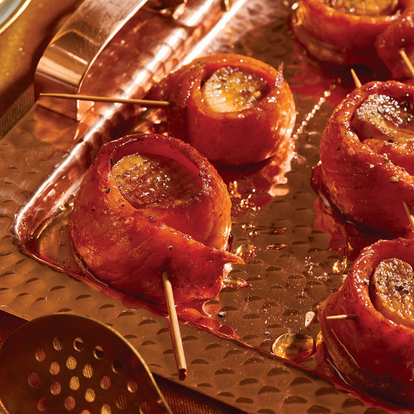 Secret Island Salmon Bacon wrapped King Oyster Mushrooms Recipe