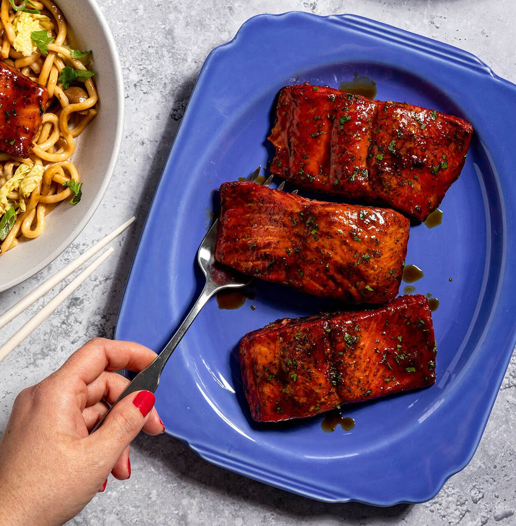Whiskey Glazed Salmon Fillets